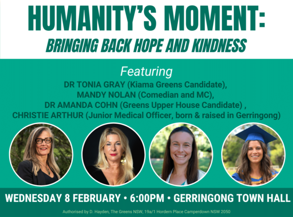 Humanity’s hope – Bringing back hope and Kindness – Wed 8th February